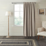 Farmstead Charcoal Plaid Blackout Panel Curtain-Lange General Store