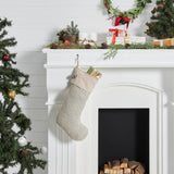 Farmstead Charcoal Ticking Stripe Stocking-Lange General Store