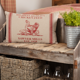 Sawyer Mill Red Hen And Chicks Pillow-Lange General Store