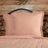 Sawyer Mill Red Ticking Stripe Fabric Euro Sham-Lange General Store