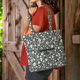 Feedsack Floral Black Large Shoulder Tote-Lange General Store