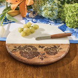 Floral Cutting Board with Spreader-Lange General Store