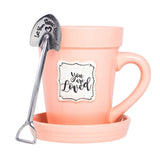 Flower Pot Mug Peach - You’re Loved-Lange General Store