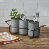 Galvanized Utensil Caddy-Lange General Store