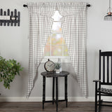 Annie Grey Buffalo Check Long Prairie Curtains-Lange General Store