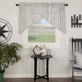 Annie Grey Buffalo Check Prairie Swag Curtains-Lange General Store