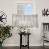 Annie Grey Buffalo Check Tier Curtains 24"-Lange General Store