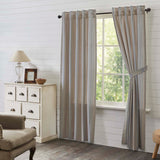 Grain Sack Blue Long Panel Curtains-Lange General Store