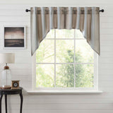 Grain Sack Blue Swag Curtains-Lange General Store