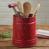 Granite Enamelware Utensil Crock - Red-Lange General Store