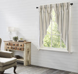 Grace Grain Sack Stripe Prairie Curtains-Lange General Store