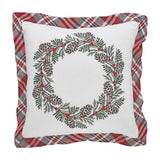 Gregor Plaid Wreath Pillow-Lange General Store