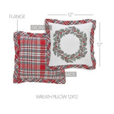 Gregor Plaid Wreath Pillow-Lange General Store