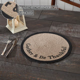 Harvest Blessings Gather & Be Thankful Braided Placemat 14"-Lange General Store