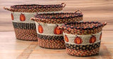 Harvest Pumpkin Braided Baskets-Lange General Store