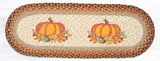 Harvest Pumpkin Leaf Braided Table Runner-Lange General Store