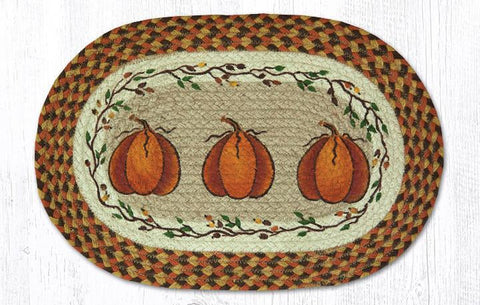 Harvest Pumpkin Braided Placemats-Lange General Store