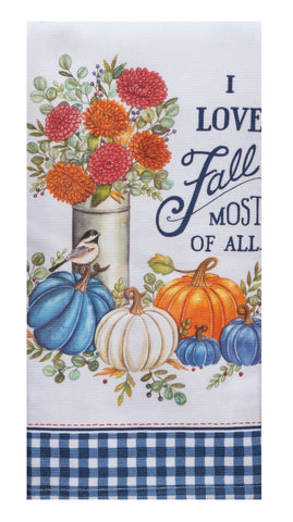 Harvest Wishes Love Fall Terry Towel-Lange General Store