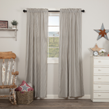 Hatteras Seersucker Blue Ticking Stripe Panel Curtains-Lange General Store