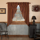 Heritage Farms Primitive Check Prairie Curtains-Lange General Store