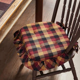 Heirloom Farm Primitive Check Ruffled Chair Pad-Lange General Store