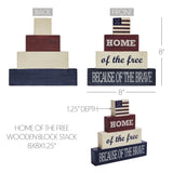 Home Of The Free Wooden Block Stack-Lange General Store