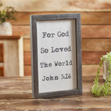 John 3:16 Wooden Shadow Box Frame-Lange General Store