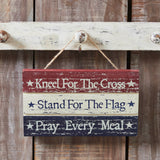 Kneel Stand Pray Wooden Sign-Lange General Store