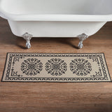 Medallion Black Tan Jacquard Bath Mat-Lange General Store