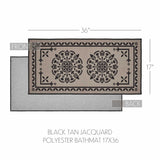 Medallion Black Tan Jacquard Bath Mat-Lange General Store