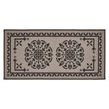 Medallion Black Tan Jacquard Bath Mat-Lange General Store