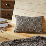 Medallion Black Tan Jacquard Pillow-Lange General Store