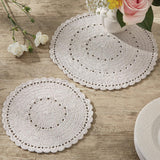 Mist Grey Lace Doily Set of 2-Lange General Store