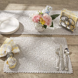 Mist Grey Lace Table Runner-Lange General Store