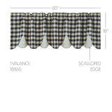 My Country Navy & Khaki Layered Valance-Lange General Store