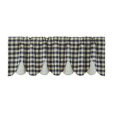 My Country Navy & Khaki Layered Valance-Lange General Store