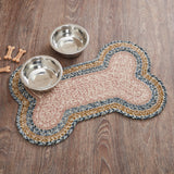 Navy Rose Dog Bone Braided Rug - Lange General Store