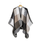 Olivia Plaid Ruana Poncho-Lange General Store