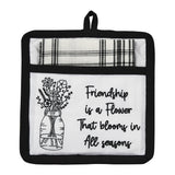 Onyx and Ivory Friendship Pot Holder Set-Lange General Store