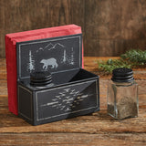 Ozark Black Bear Napkin Holder & Shaker Caddy-Lange General Store