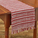 Peppermint Stripe Chindi Table Runner-Lange General Store