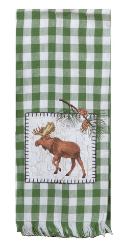 Pinecone Trails Moose Tea Towel-Lange General Store