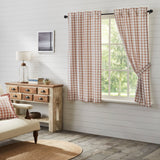 Portabella Buffalo Check Short Panel Curtains-Lange General Store