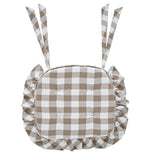 Portabella Check Ruffled Chair Pad-Lange General Store