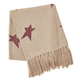 Primitive Burgundy Star Throw-Lange General Store