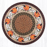 Pumpkin Crow Round Braided Rug-Lange General Store