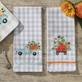 Pumpkin Truck Fun Dish Towel Set-Lange General Store