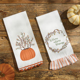 Pumpkin and Bittersweet Dishtowel-Lange General Store