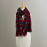 Red Autumn Plaid Scarf-Lange General Store