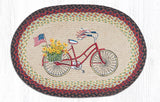 Red Bicycle Braided Rug-Lange General Store